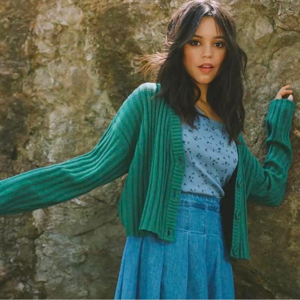 American Eagle Cropped Cardigan Sweater